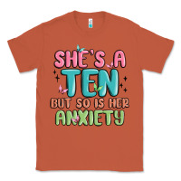 Copper she's a ten but so is her anxiety Classic Tee - MaliasSmallBusiness