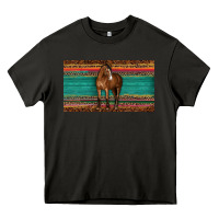 Asphalt western horse serape tooled leather leopard  sippy cup Heavy Core Tee - BarkalooDesign