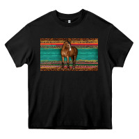 Black western horse serape tooled leather leopard  sippy cup Heavy Core Tee - BarkalooDesign