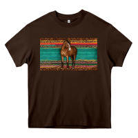 Chocolate Brown western horse serape tooled leather leopard  sippy cup Heavy Core Tee - BarkalooDesign