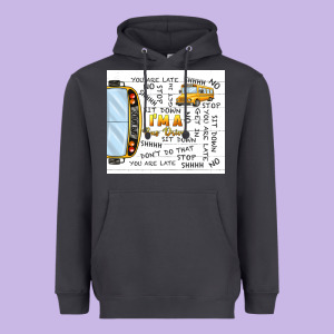I'm A Bus Driver School Bus Heavyweight Hoodie Designed By Tumblerdesignbyshophia