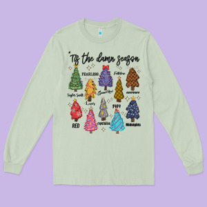 Tis The Damn Season Music Long Sleeve Tee Designed By Maliassmallbusiness