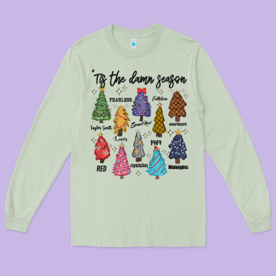 Tis The Damn Season Music Long Sleeve Tee Designed By Maliassmallbusiness