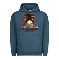 Pigment Midnight Navy All American nana messy bun Urban Hoodie - FaDigitalArtStudio