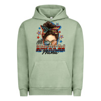 Pigment Oil Green All American nana messy bun Urban Hoodie - FaDigitalArtStudio