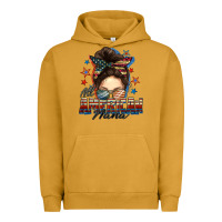 All American Nana Messy Bun Urban Hoodie | Teevron