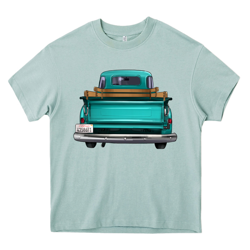 Western Truck Back View Heavy Core Tee by FaDigitalArtStudio | Teevron