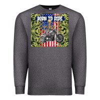 Charcoal Heather born to ride Premium Sweatshirt - TumblerDesignByShophia