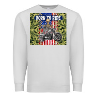 Dove Grey born to ride Premium Sweatshirt - TumblerDesignByShophia