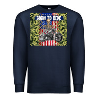 Navy born to ride Premium Sweatshirt - TumblerDesignByShophia