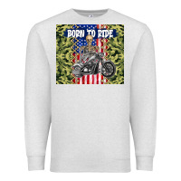 Oatmeal Heather born to ride Premium Sweatshirt - TumblerDesignByShophia