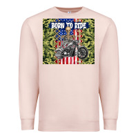 Pale Pink born to ride Premium Sweatshirt - TumblerDesignByShophia