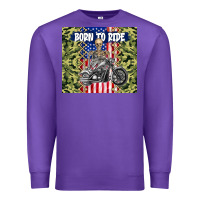 Purple born to ride Premium Sweatshirt - TumblerDesignByShophia