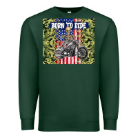 Sports Green born to ride Premium Sweatshirt - TumblerDesignByShophia
