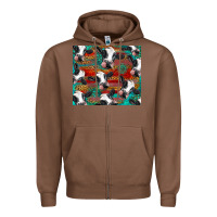 Chestnut holstein cows with gemstone Zipper Hoodie - BarkalooDesign