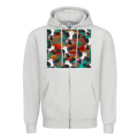 Dove Grey holstein cows with gemstone Zipper Hoodie - BarkalooDesign