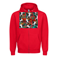 Red holstein cows with gemstone Zipper Hoodie - BarkalooDesign