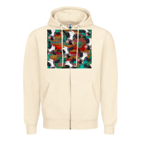 Sandshell holstein cows with gemstone Zipper Hoodie - BarkalooDesign