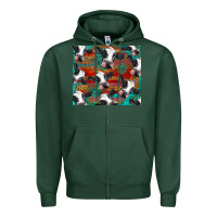 Sports Green holstein cows with gemstone Zipper Hoodie - BarkalooDesign