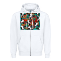 White holstein cows with gemstone Zipper Hoodie - BarkalooDesign