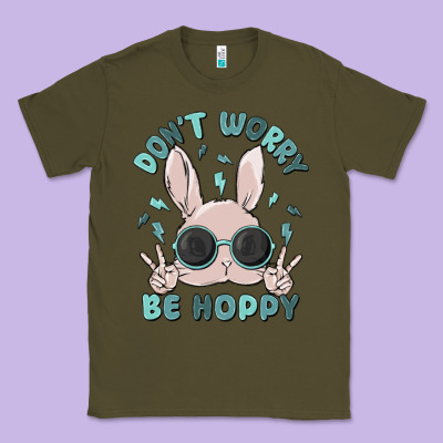 Don't Worry Be Hoppy Classic Tee Designed By Maliassmallbusiness