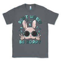 Charcoal Heather don't worry be hoppy Classic Tee - MaliasSmallBusiness