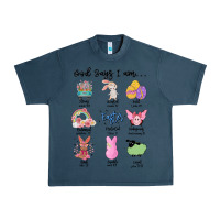 Midnight Navy gos says ı am easter Urban Heavy Tee - MaliasSmallBusiness