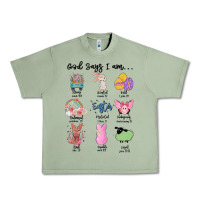 Oil Green gos says ı am easter Urban Heavy Tee - MaliasSmallBusiness