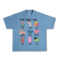 Pebble Blue gos says ı am easter Urban Heavy Tee - MaliasSmallBusiness