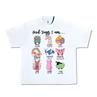 White gos says ı am easter Urban Heavy Tee - MaliasSmallBusiness