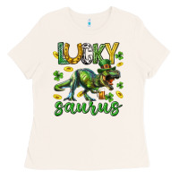 Lucky Saurus St.patricks Day Ladies Tee | Teevron