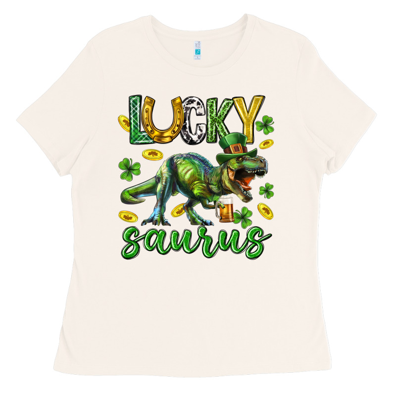 Lucky Saurus St.patricks Day Ladies Tee by Neo Western | Teevron