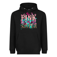 Black The pink is for my sister Cancer Awareness Heavyweight Hoodie - HowdyJamesFarm