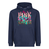 Navy The pink is for my sister Cancer Awareness Heavyweight Hoodie - HowdyJamesFarm