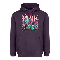 Plum The pink is for my sister Cancer Awareness Heavyweight Hoodie - HowdyJamesFarm