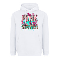 White The pink is for my sister Cancer Awareness Heavyweight Hoodie - HowdyJamesFarm