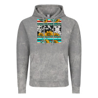 Cloud Rock sunflower cowhide serape coaster Vintage Hoodie - BarkalooDesign