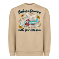 Mushroom reading is dreaming with your eyes open Heavyweight Sweatshirt - MaliasSmallBusiness