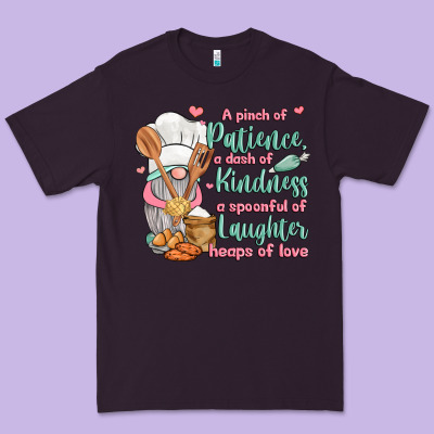A Pinch Of Patience A Dash Of Kindness A Spoonful Premium Tee Designed By Jahusdesignshop