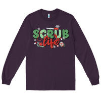 Plum scrub life Long Sleeve Tee - MaliasSmallBusiness