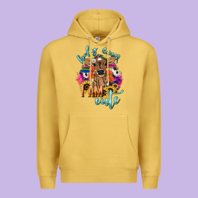 Holy Cow I Am Cute Baby Cow Premium Hoodie Designed By Howdyjamesfarm