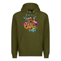 Army Green Holy cow i am cute baby cow Premium Hoodie - HowdyJamesFarm