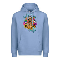 Colony Blue Holy cow i am cute baby cow Premium Hoodie - HowdyJamesFarm
