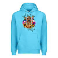Ocean Blue Holy cow i am cute baby cow Premium Hoodie - HowdyJamesFarm