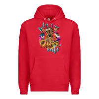 Red Holy cow i am cute baby cow Premium Hoodie - HowdyJamesFarm