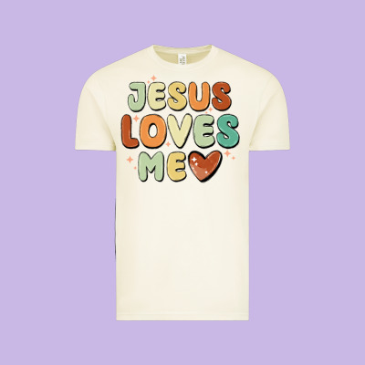 Jesus Loves Me Vintage Tee Designed By Maliassmallbusiness