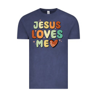 Vintage Denim jesus loves me Vintage Tee - MaliasSmallBusiness