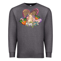 Charcoal Heather Easter heart Easter Day Premium Sweatshirt - HowdyJamesFarm
