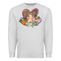 Dove Grey Easter heart Easter Day Premium Sweatshirt - HowdyJamesFarm