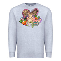 Heather Grey Easter heart Easter Day Premium Sweatshirt - HowdyJamesFarm